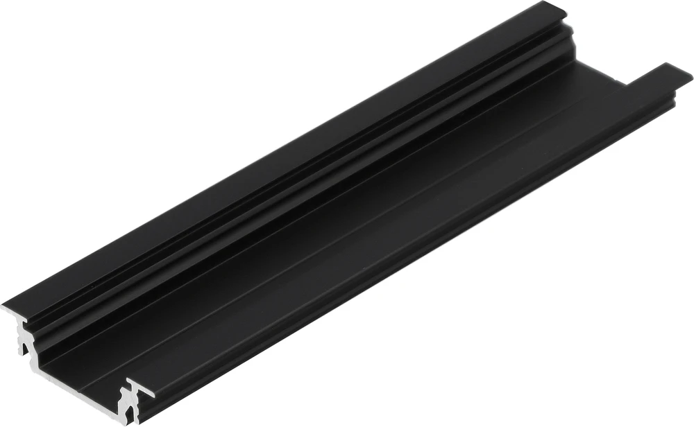 LED juostos profilis GROOVE14 EF/TY, juodas, 2m
