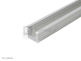 LED juostos profilis LINEA-IN20 EF/U7, anoduotas aliuminis, 2m