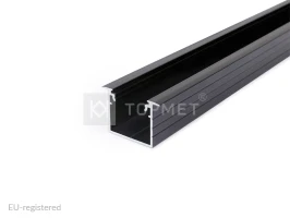 LED juostos profilis LINEA-IN20 EF/U7, juodas, 2m