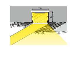 LED juostos profilis LINEA-IN20 TRIMLESS EF, baltas, 4m