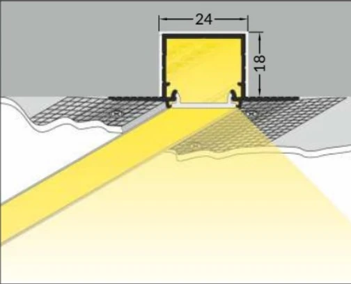 LED juostos profilis LINEA-IN20 TRIMLESS EF, baltas, 2m