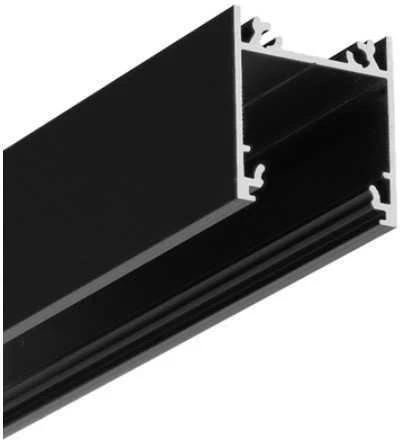 LED juostos profilis LINEA20 EF/TY, juodas, 2m
