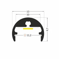 LED juostos profilis PEN8 I, anoduotas aliuminis, 2m