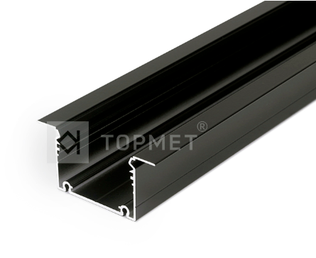 LED juostos profilis PHIL, juodas, 2m