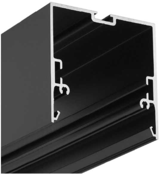 LED juostos profilis PHIL.V2, juodas, 4m