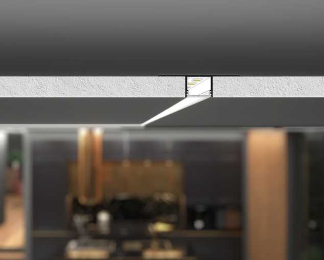 LED juostos profilis PLANE14 IN, baltas, 2m
