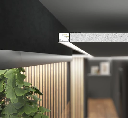 LED juostos profilis PLANE14 SIDE, baltas, 2m