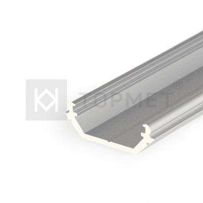 LED juostos profilis QUARTER10 BD/U6, anoduotas aliuminis, 2m