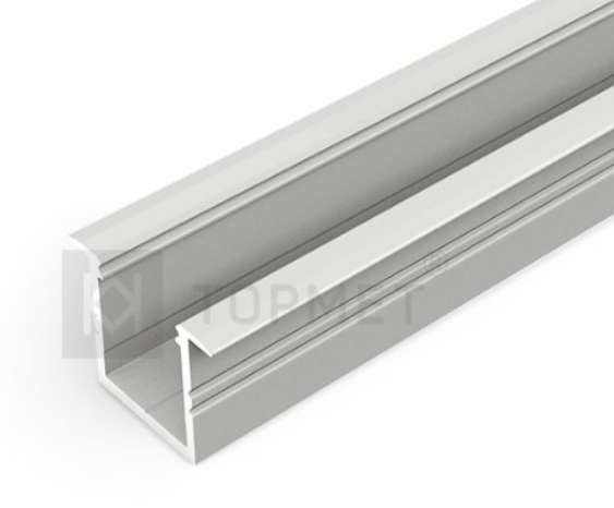 LED juostos profilis SMART-IN16, neanoduotas aliuminis, 2m