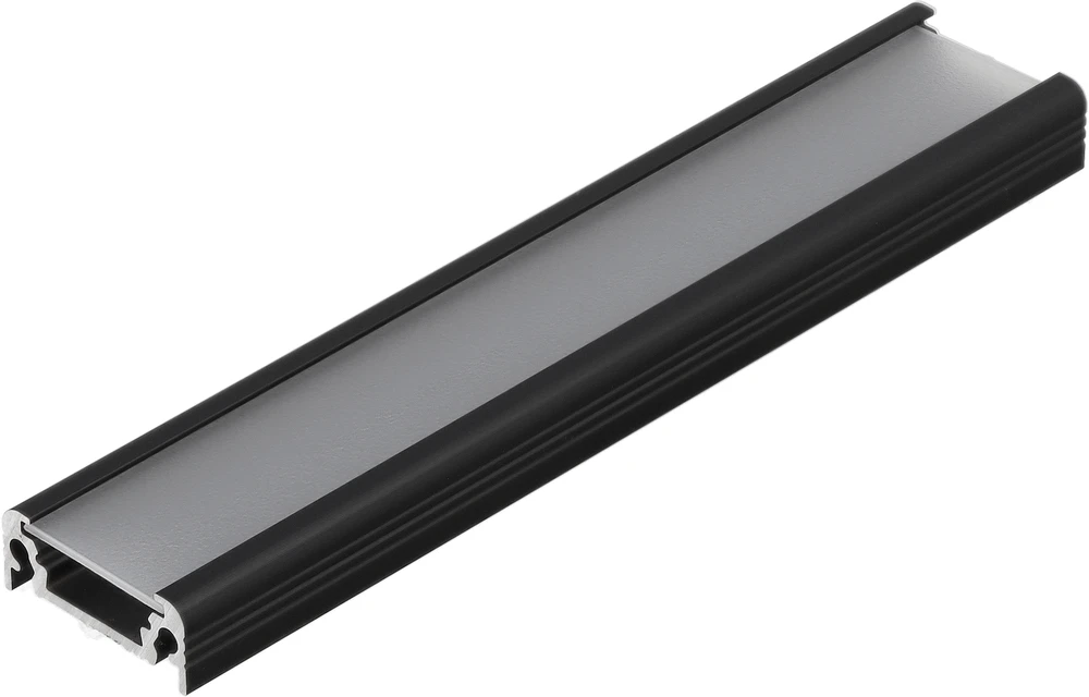 LED juostos profilis SURFACE10 BC/UX, juodas, 2m