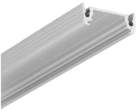 LED juostos profilis SURFACE14 EE7F/TY, anoduoto aliuminio, 1m