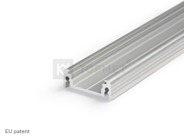 LED juostos profilis SURFACE14, neanoduotas aliuminis, 2m