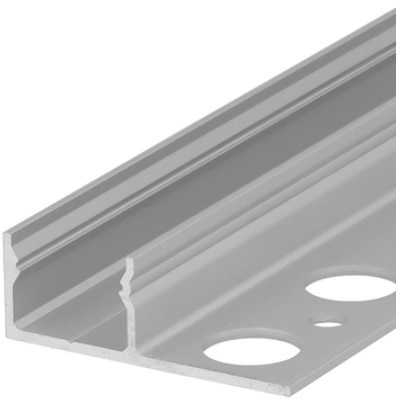 LED juostos profilis UNI-TILE12 PLUS, 180 laipsnių kampo, anoduotas aliuminis, 1m