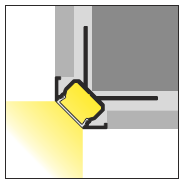 LED juostos profilis UNI-TILE12 PLUS, 270 laipsnių kampo, anoduotas aliuminis, 2m