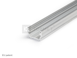 LED juostos profilis UNI12 BCD/U, neanoduotas aliuminis, 2m