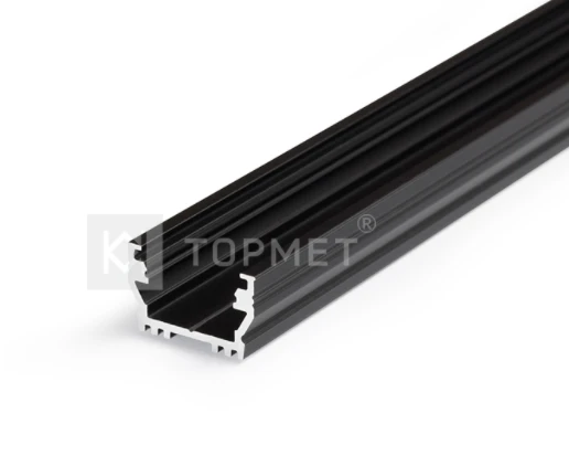 LED juostos profilis UNI12, juodai anoduotas, 3m