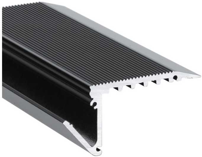 LED juostos profilis UP-BOLD12 K, juodas, 2m