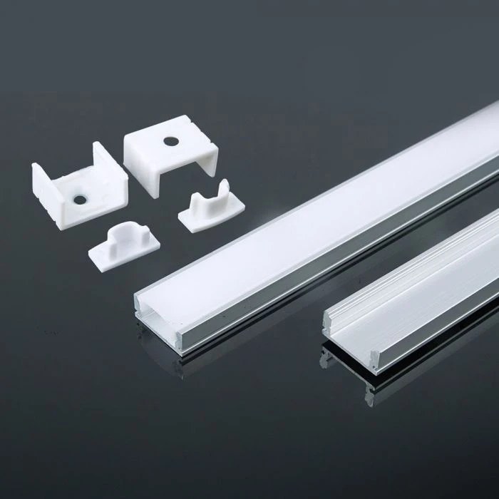 LED juostos profilis V-TAC, 2000x17.4x7mm, pilkos spalvos