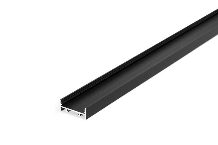 LED juostos profilis VARIO30-01 ACDE-9/TY, juodas, 1m