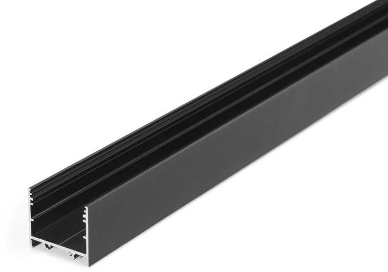 LED juostos profilis VARIO30-02 ACDE-9/TY, juodas, 1m