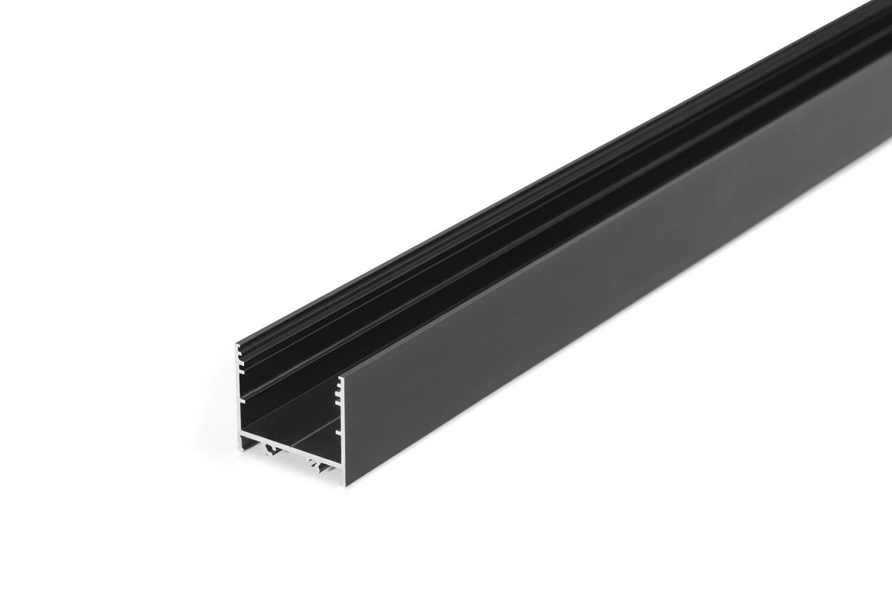 LED juostos profilis VARIO30-02 ACDE-9/TY, juodas, 1m