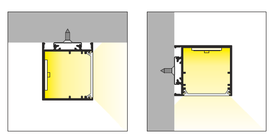 LED juostos profilis VARIO30-03 ACDE-9/TY, neanoduotas aliuminis, 2m