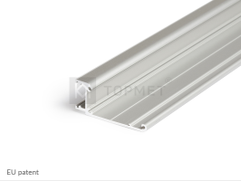 LED juostos profilis WALLE12 BCD, anoduotas aliuminis, 2m