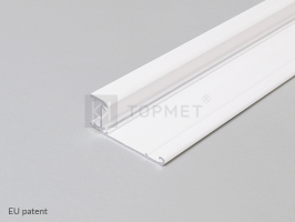 LED juostos profilis WALLE12 BCD, baltas, 2m