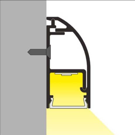 LED juostos profilis WAY10 C, anoduotas aliuminis, 2m