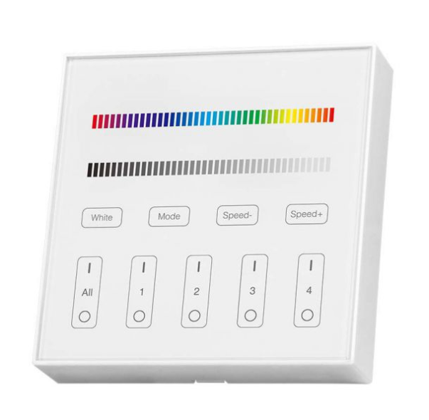 V-tac LED juostos sieninis valdiklis, 4 zonų, skirtas RGB+W juostai