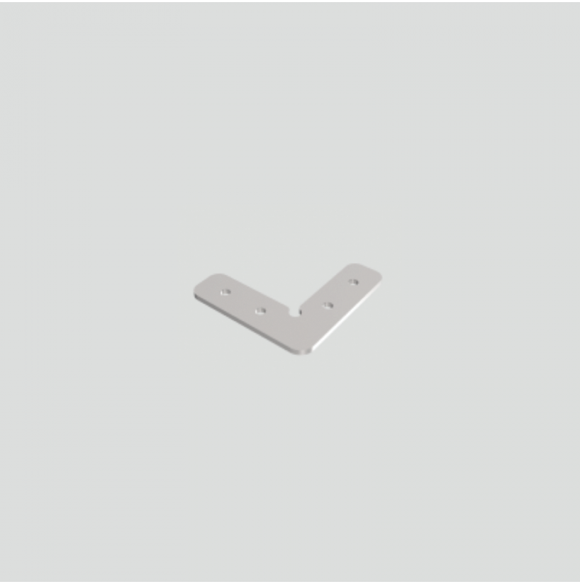 LED kampinio profilio L formos sujungimas, metalo sp., 20326-CC