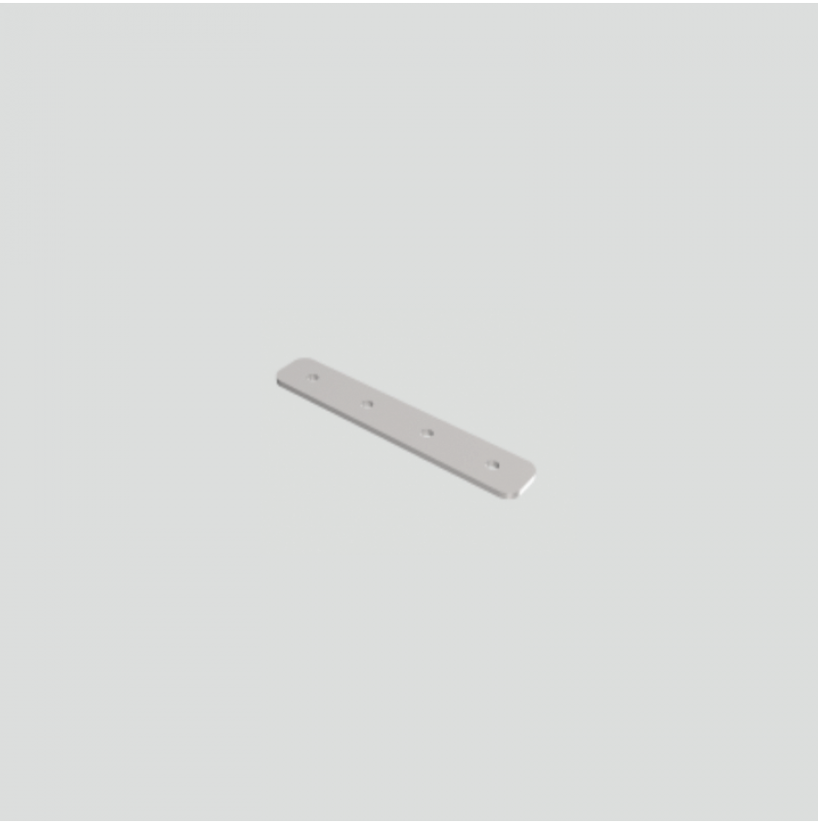 LED kampinio profilio tiesus sujungimas, metalo sp., 20326-SC
