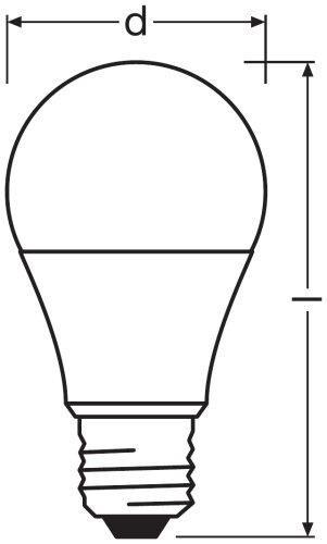 LED lemputė LED DUO CLICK DIM CLASSIC A 60 8 W/2700K E27