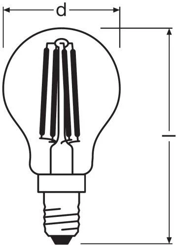 Osram LED lemputė LED TRIJŲ STEP DIM CLASSIC P 40 4 W/2700K E14