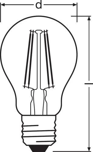 Candellux LED lemputė Vintage 1906© LED 68 8 W/2500K E27