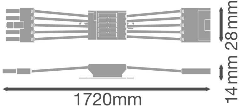 LED linijinio šviestuvo LINEAR INDIVILED 1500 jungtis