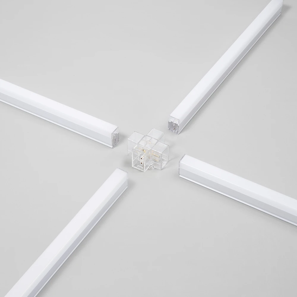 LED linijinio šviestuvo X formos sujungimas LEDBAR, baltas