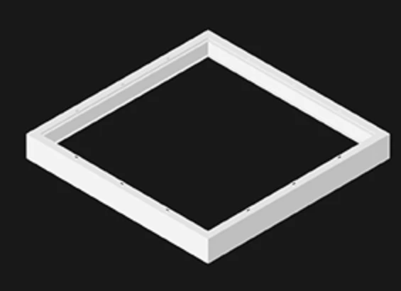 LED panelės BACKPANEL paviršinio montavimo rėmelis, baltas, 60x60cm