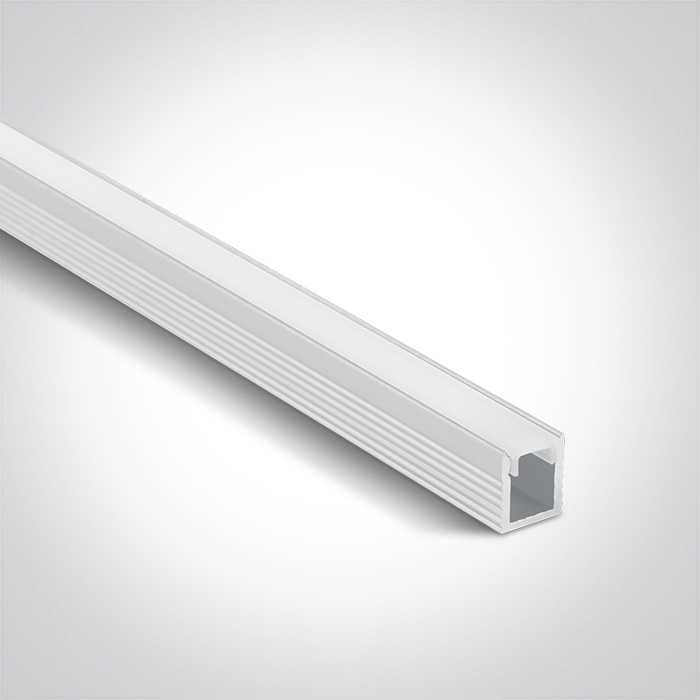 LED paviršinis profilis, baltas, 2m, 7901/W