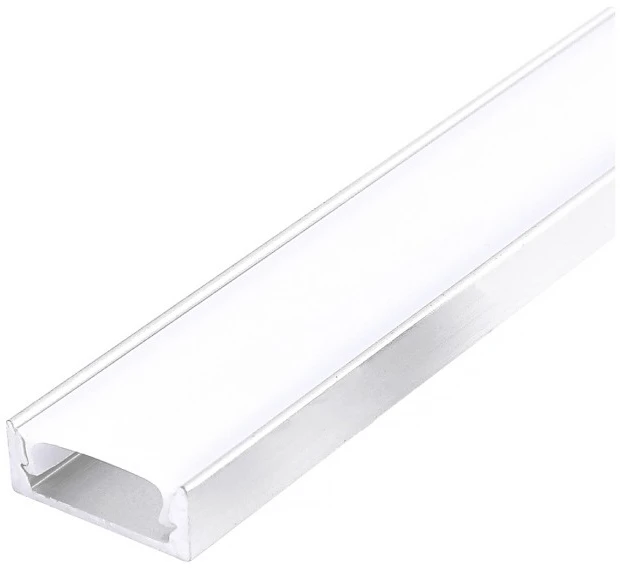 LED paviršinis profilis P01, baltas, 2m, su dangteliu ir užbaigimais