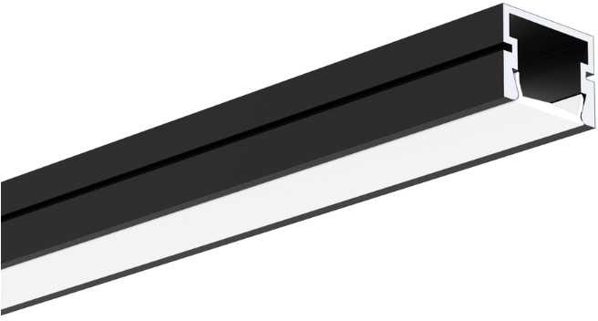 LED paviršinis profilis PDS-4-PLUS, juodas, 2m