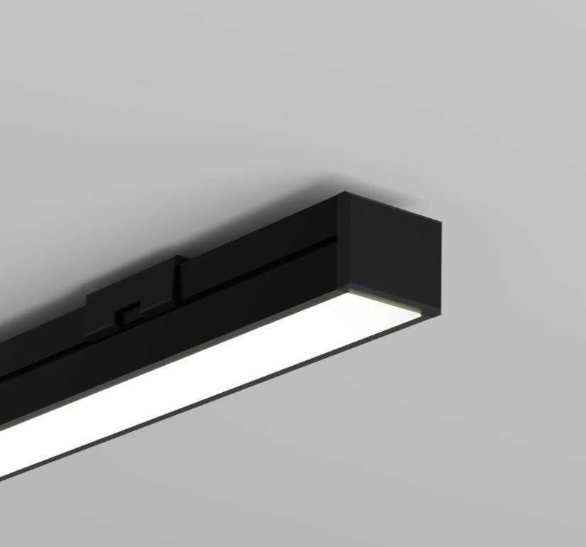 LED paviršinis profilis PDS-4-PLUS, juodas, 2m