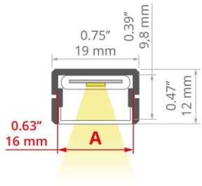 LED paviršinis profilis SILER, juodas, 2m