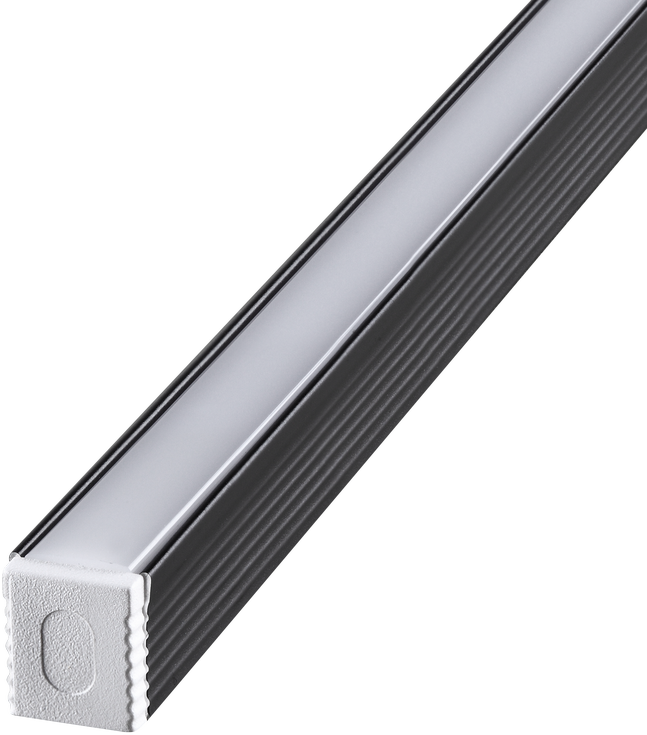 LED paviršinis profilis SLOT, juodas, 2m, 346236