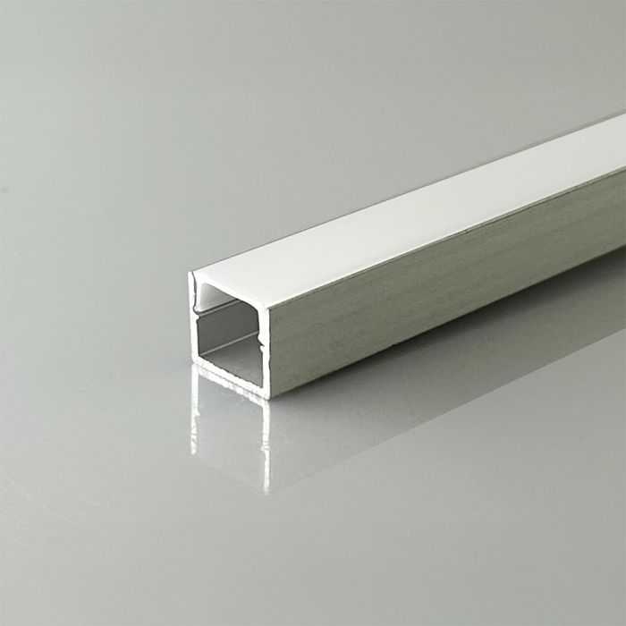 LED paviršinis profilis su dangteliu, sidabro sp., 2000x12x10mm