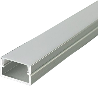 V-tac LED paviršinis profilis su dangteliu, sidabro sp., 2000x17x10mm