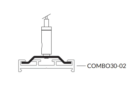 LED profilio COMBO30 tvirtinimo elementai