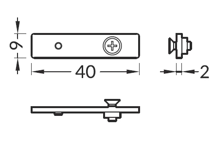 LED profilio tvirtinimo elementai Q9