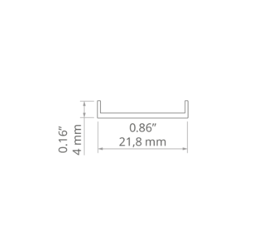 LED profilio dangtelis LIGER-22, matinis, 3m