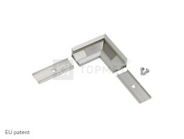 LED profilio juostos CORNER10 kampinis sujungimas L, juodai anoduotas
